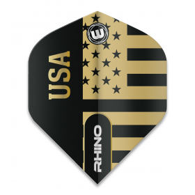 Rhino Black & Gold Flag - USA
